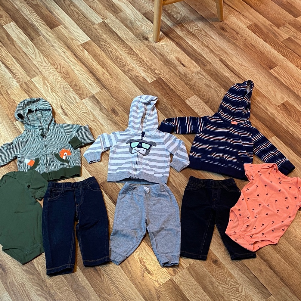 Baby Clothing Set with Hoodies and Pants